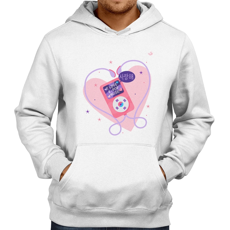 Moletom I love k-pop - Branco