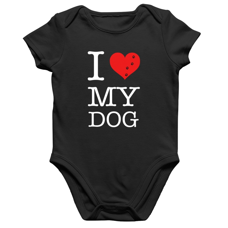Body Bebê Algodão I love My Dog