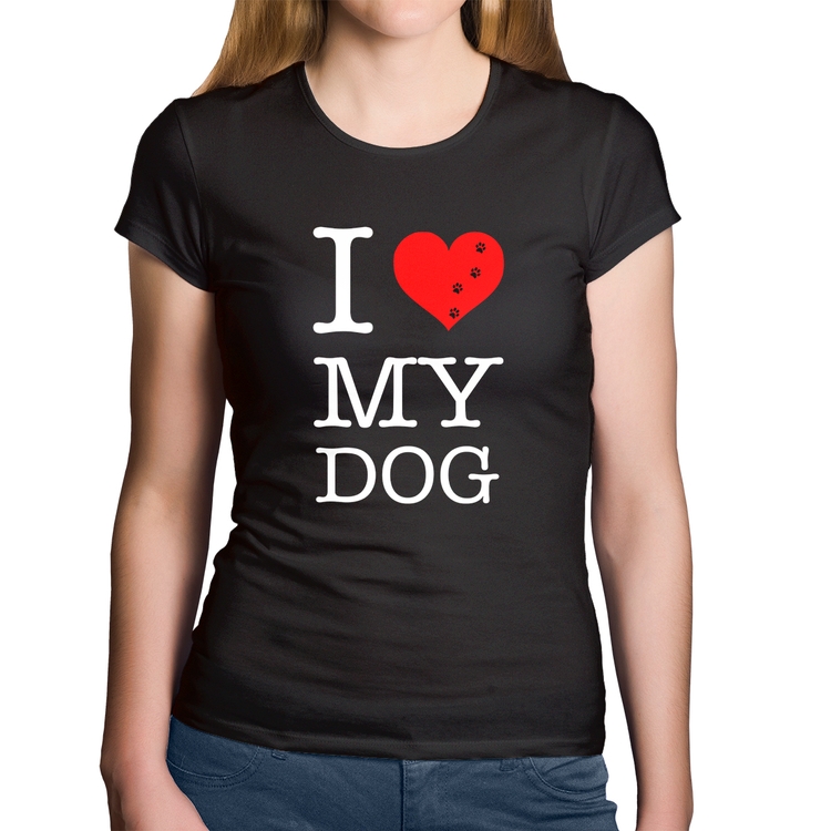 Baby Look Algodão I love My Dog