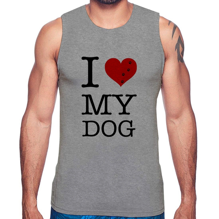 Regata I love My Dog - Cinza