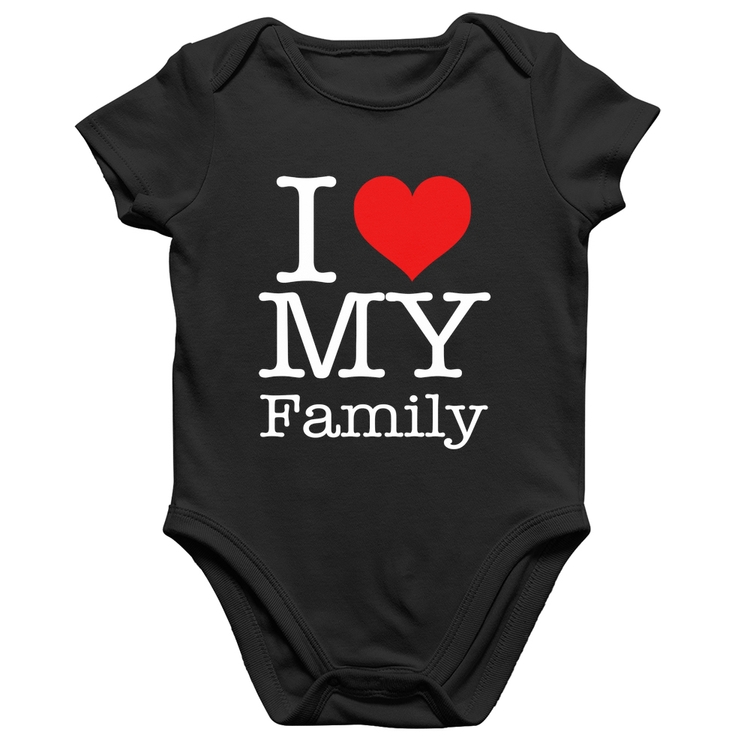 Body Bebê Algodão I Love My Family