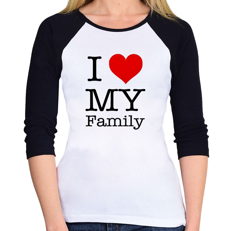 Baby Look Raglan I Love My Family Manga 3/4