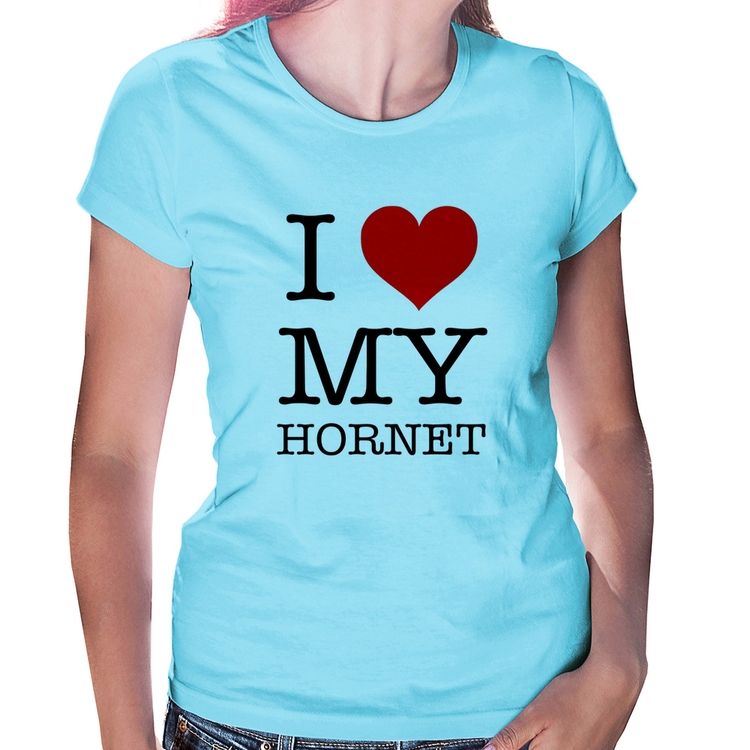 Baby Look I Love My Hornet - Azul Bebê