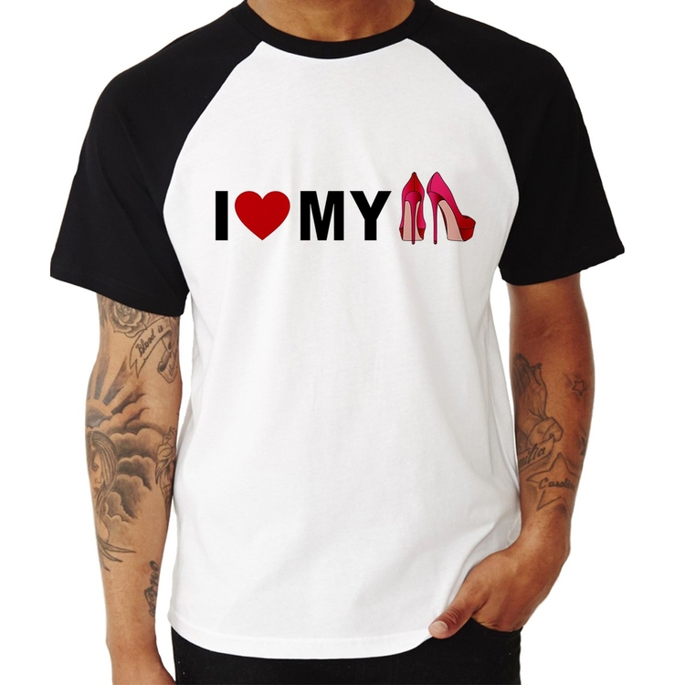 Camiseta Raglan I Love My Shoes