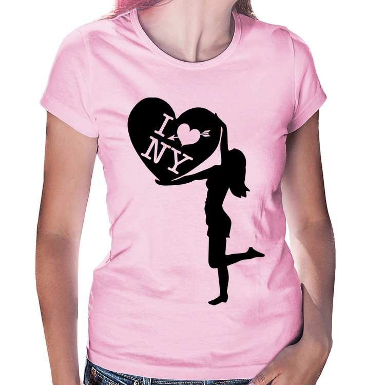 Baby Look I love NY Girl - Rosa Bebê