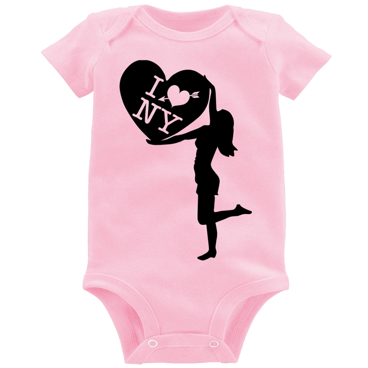 Body Bebê I love NY Girl - Rosa Bebê
