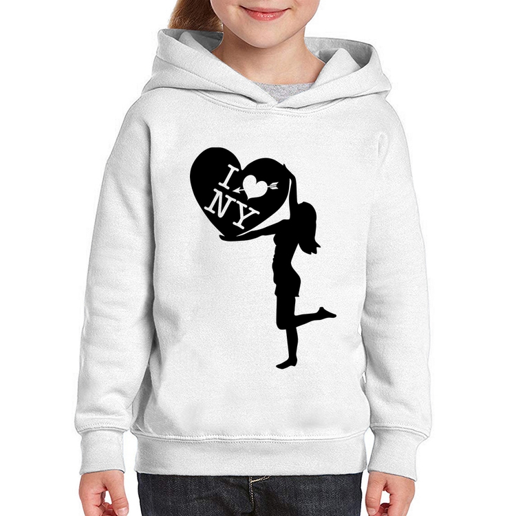 Moletom Infantil I love NY Girl