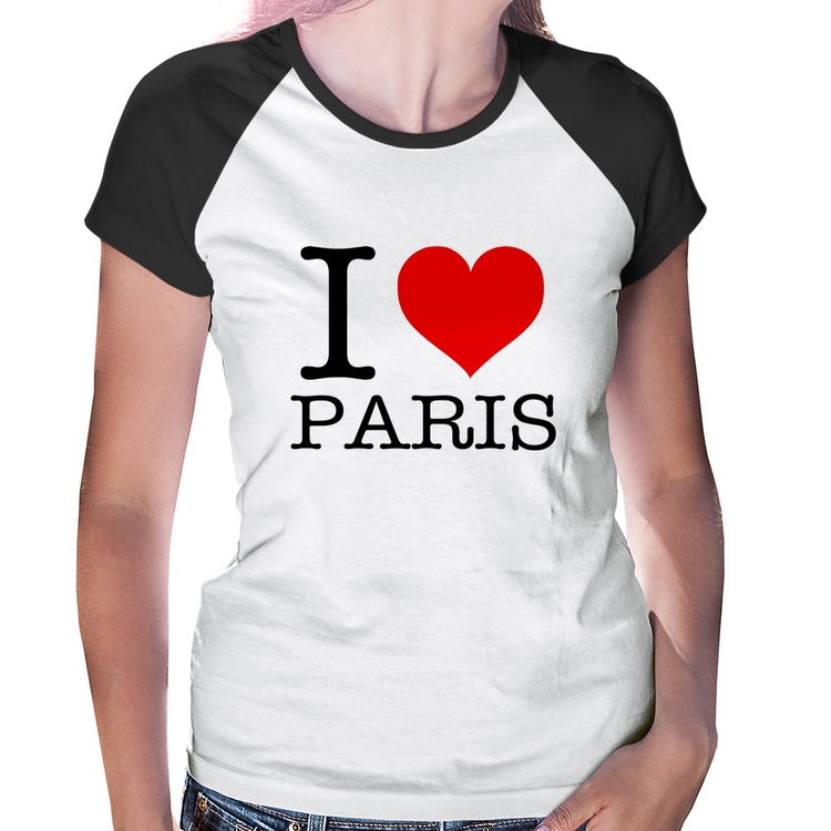 Baby Look Raglan I love Paris