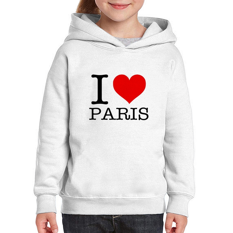 Moletom Infantil I love Paris
