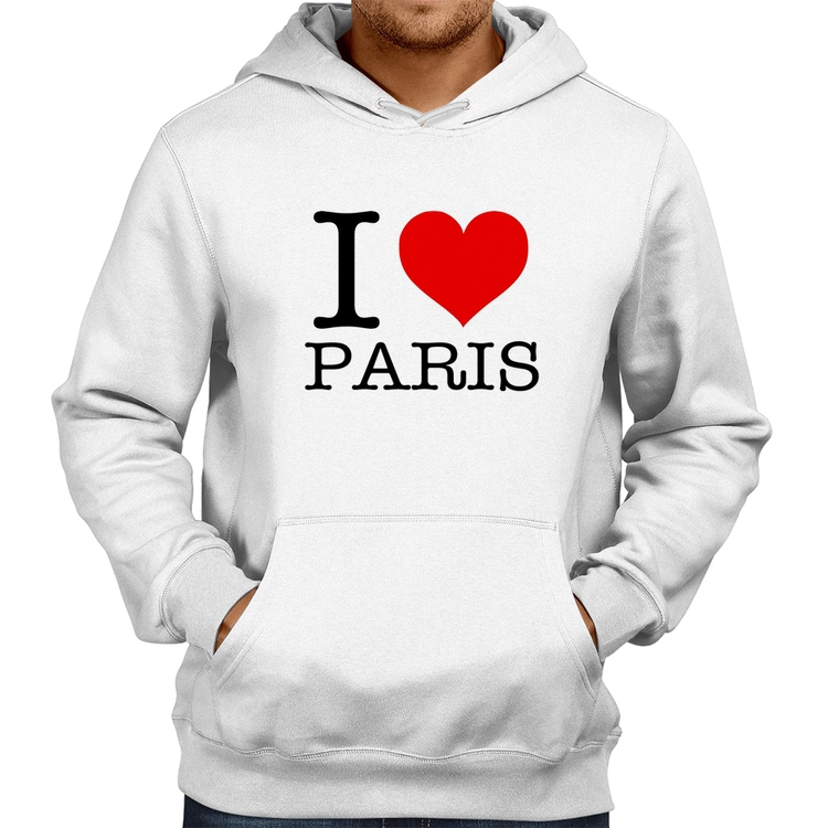 Moletom I love Paris - Branco