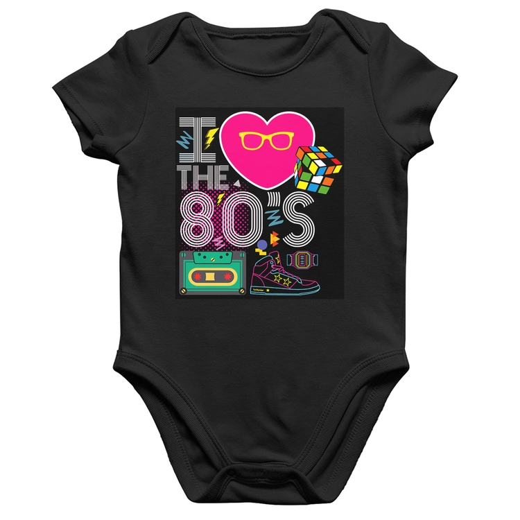 Body Bebê Algodão I Love the 80's
