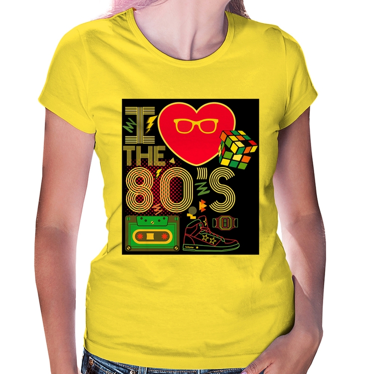 Baby Look I Love the 80's - Amarela
