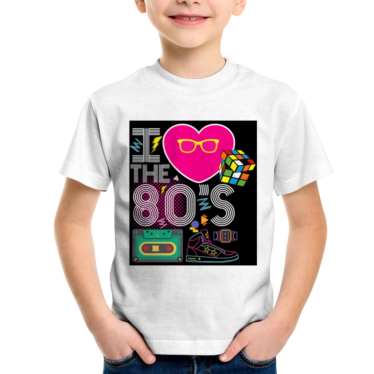 Camiseta Infantil I Love the 80's