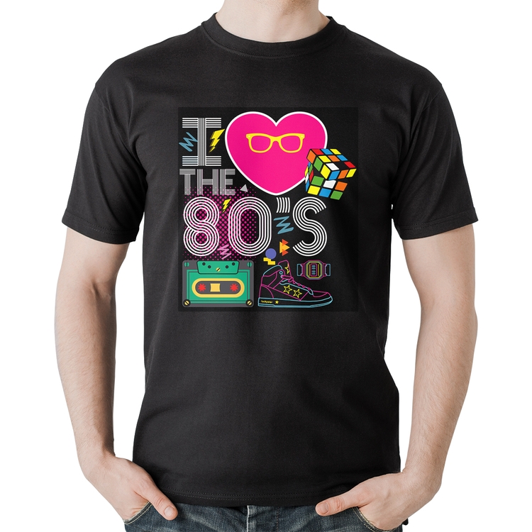 Camiseta Algodão I Love the 80's