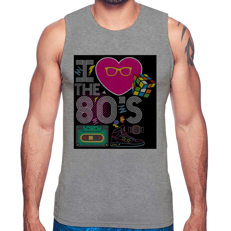 Regata I Love the 80's - Cinza