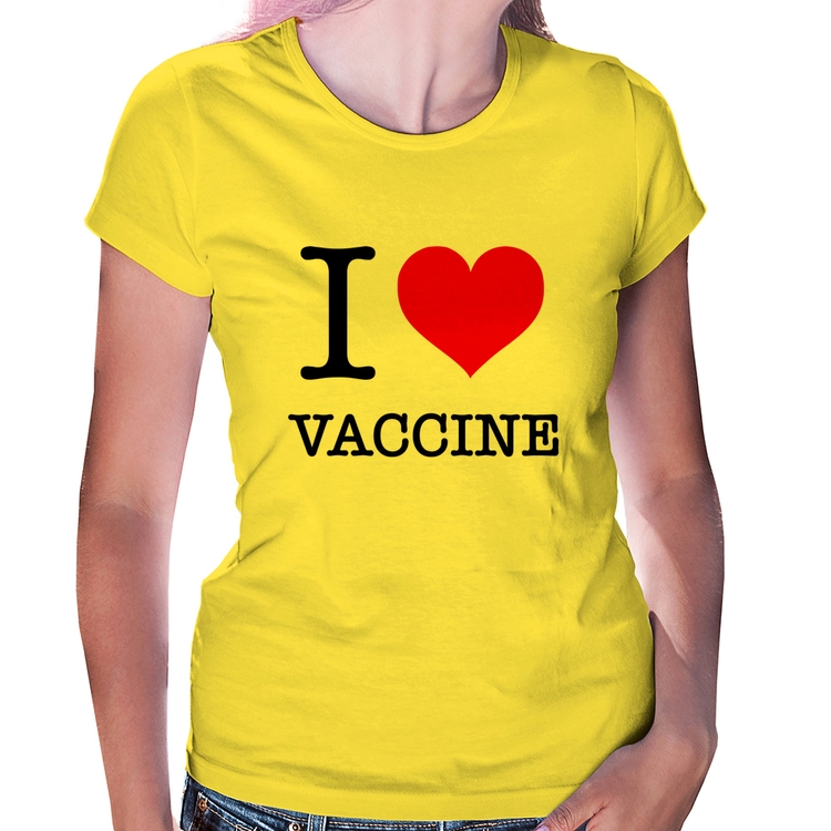 Baby Look I Love Vaccine - Amarela