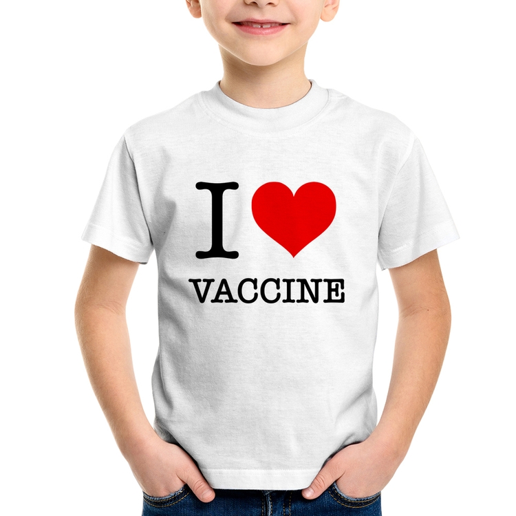 Camiseta Infantil I Love Vaccine