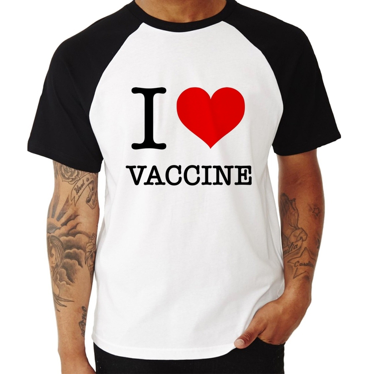Camiseta Raglan I Love Vaccine