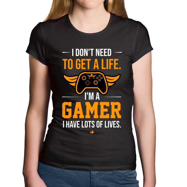 Baby Look Algodão I'm a gamer, I have lots of lives