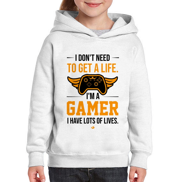 Moletom Infantil I'm a gamer, I have lots of lives