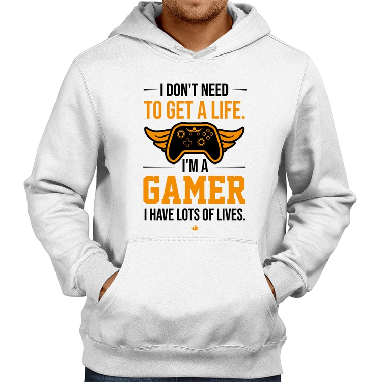 Moletom I'm a gamer, I have lots of lives - Branco