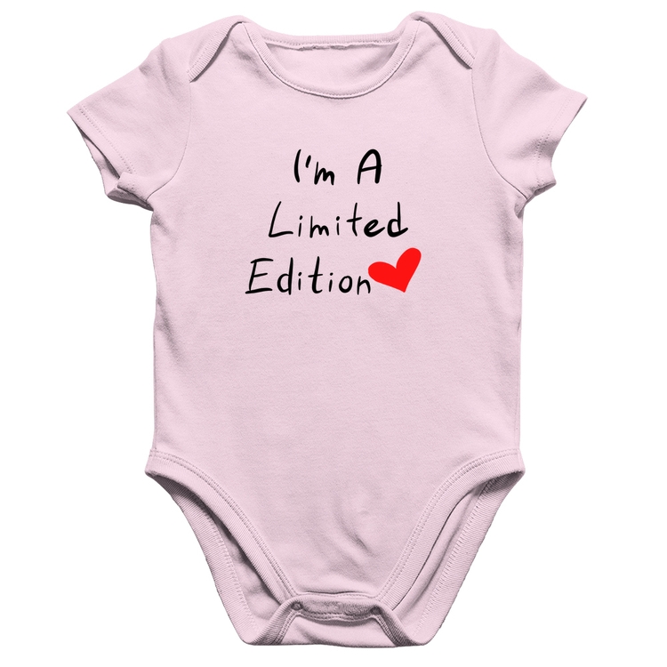 Body Bebê Algodão I'm A Limited Edition - Rosa Bebê