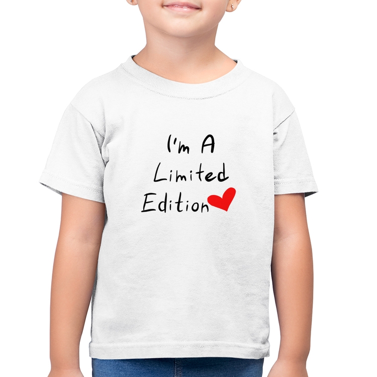 Camiseta Algodão Infantil I'm A Limited Edition - Branca