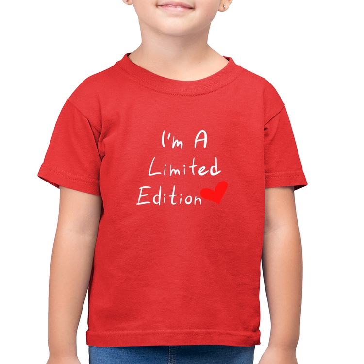 Camiseta Algodão Infantil I'm A Limited Edition - Vermelha