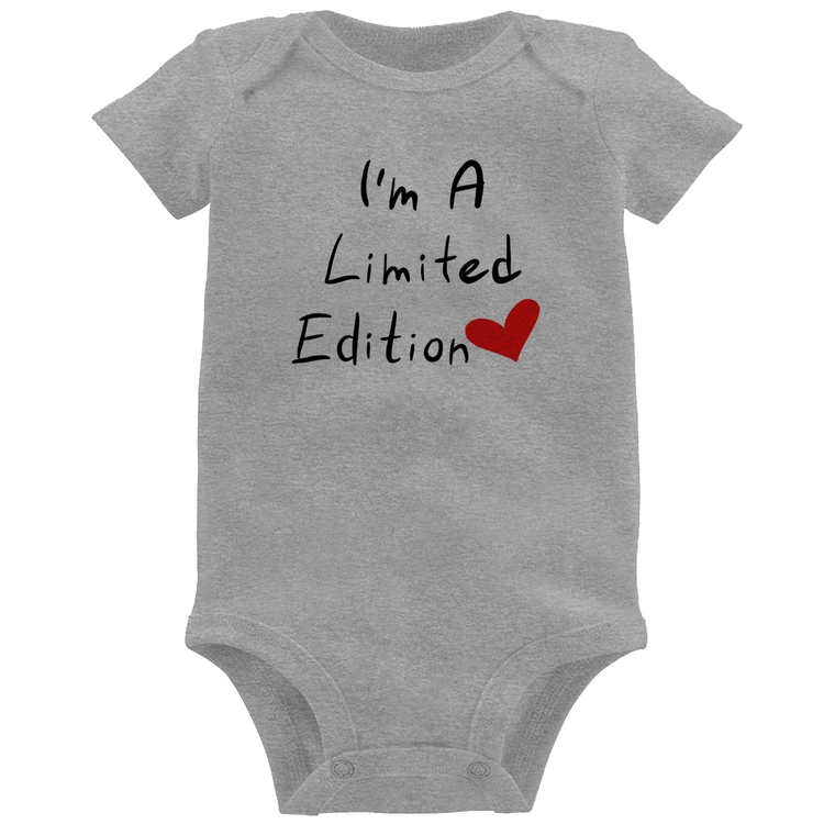 Body Bebê I'm A Limited Edition - Cinza