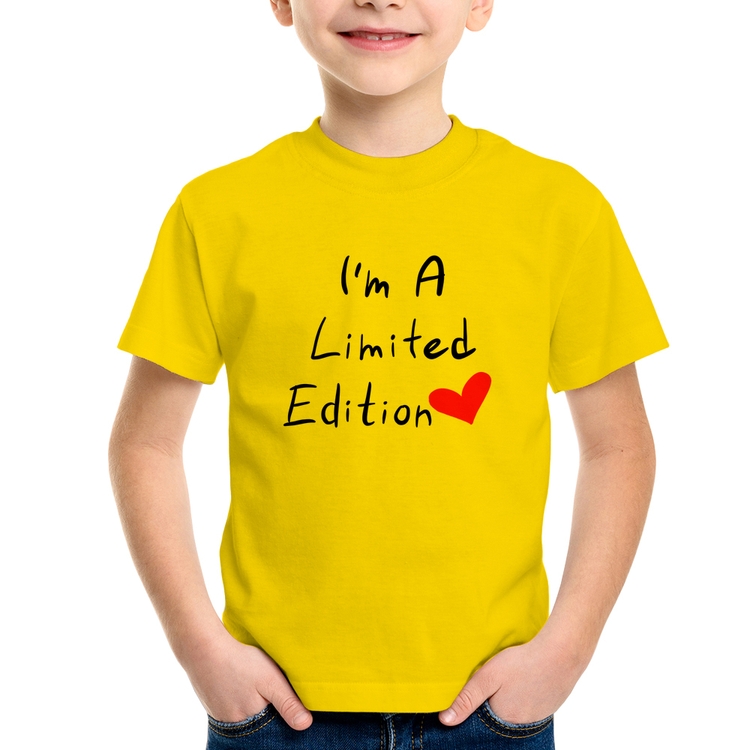 Camiseta Infantil I'm A Limited Edition - Amarela
