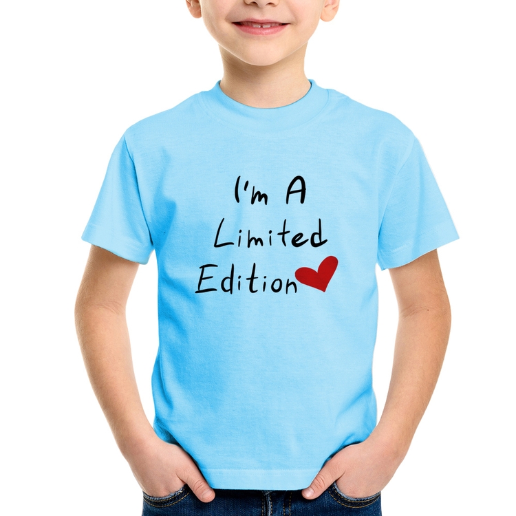 Camiseta Infantil I'm A Limited Edition - Azul Bebê