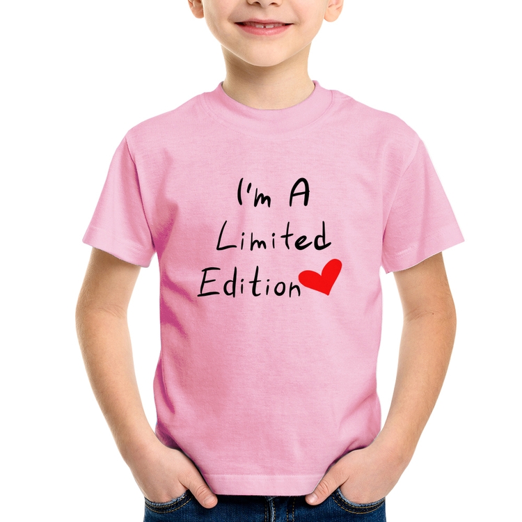 Camiseta Infantil I'm A Limited Edition - Rosa Bebê