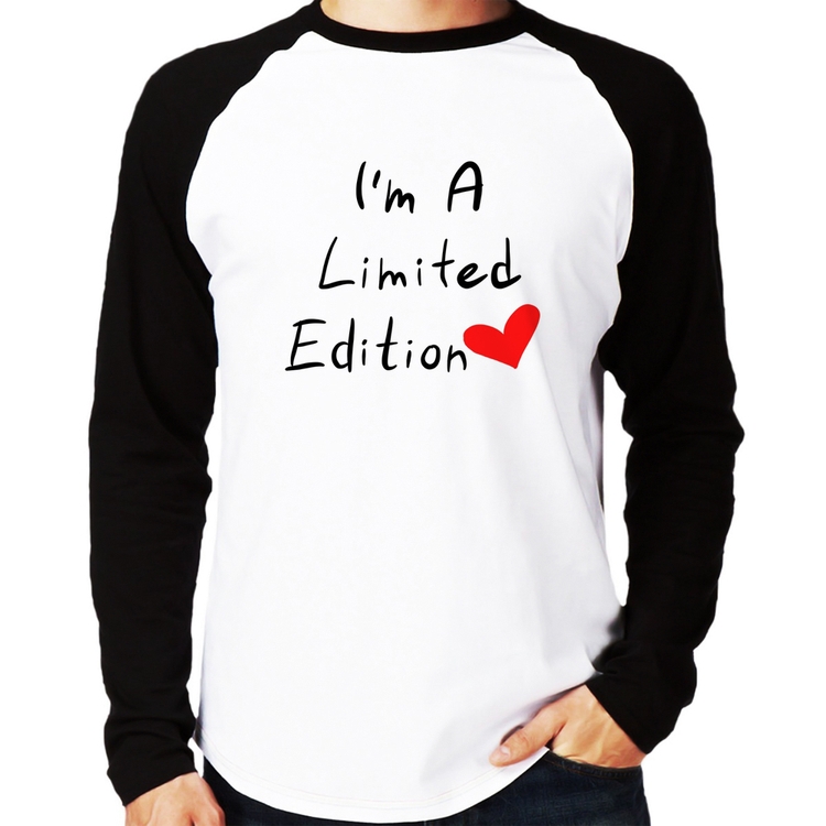 Camiseta Raglan I'm A Limited Edition Manga Longa