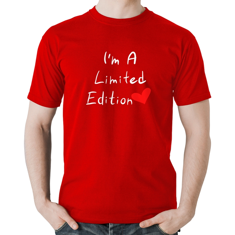 Camiseta Algodão I'm A Limited Edition - Vermelha