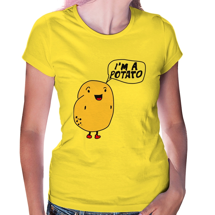 Baby Look I'm A Potato - Amarela