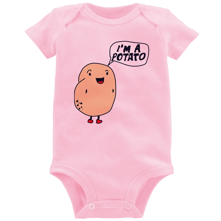 Body Bebê I'm A Potato - Rosa Bebê
