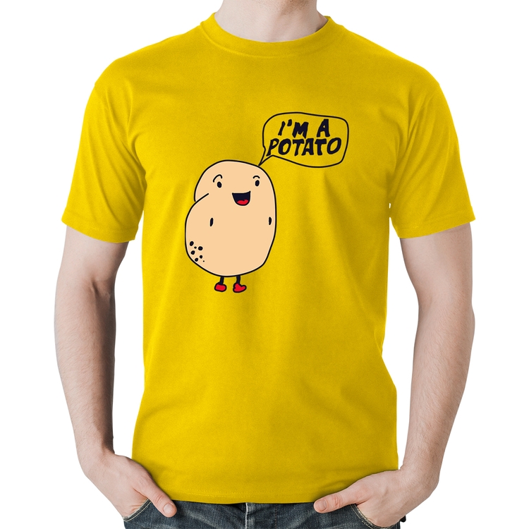 Camiseta Algodão I'm A Potato - Amarela