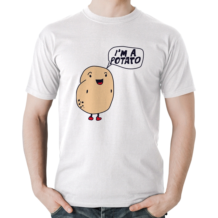 Camiseta Algodão I'm A Potato - Branca