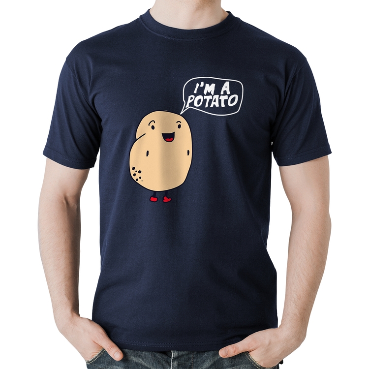 Camiseta Algodão I'm A Potato - Marinho