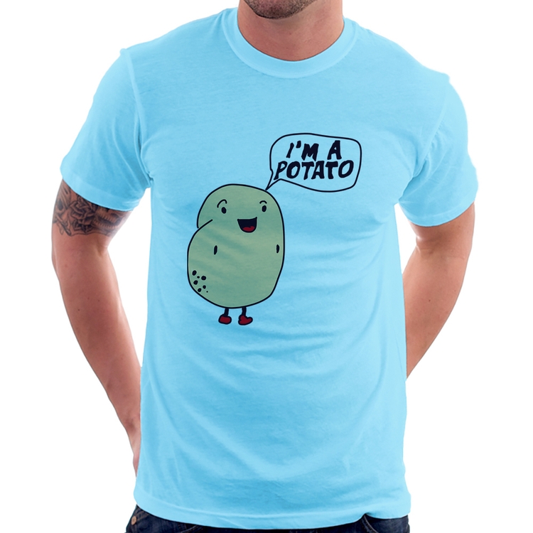 Camiseta I'm A Potato - Azul Bebê