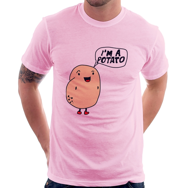 Camiseta I'm A Potato - Rosa Bebê
