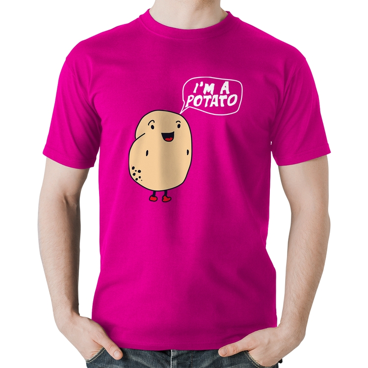 Camiseta Algodão I'm A Potato - Rosa
