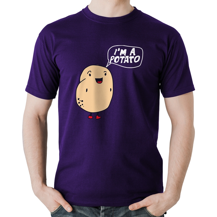 Camiseta Algodão I'm A Potato - Roxa