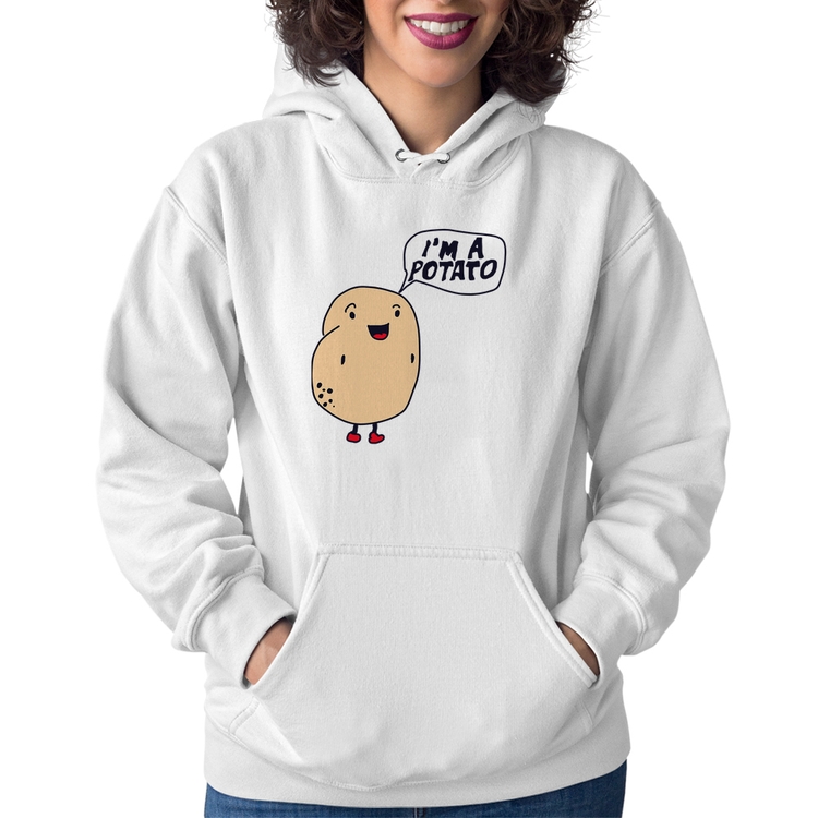 Moletom Feminino I'm A Potato - Branco