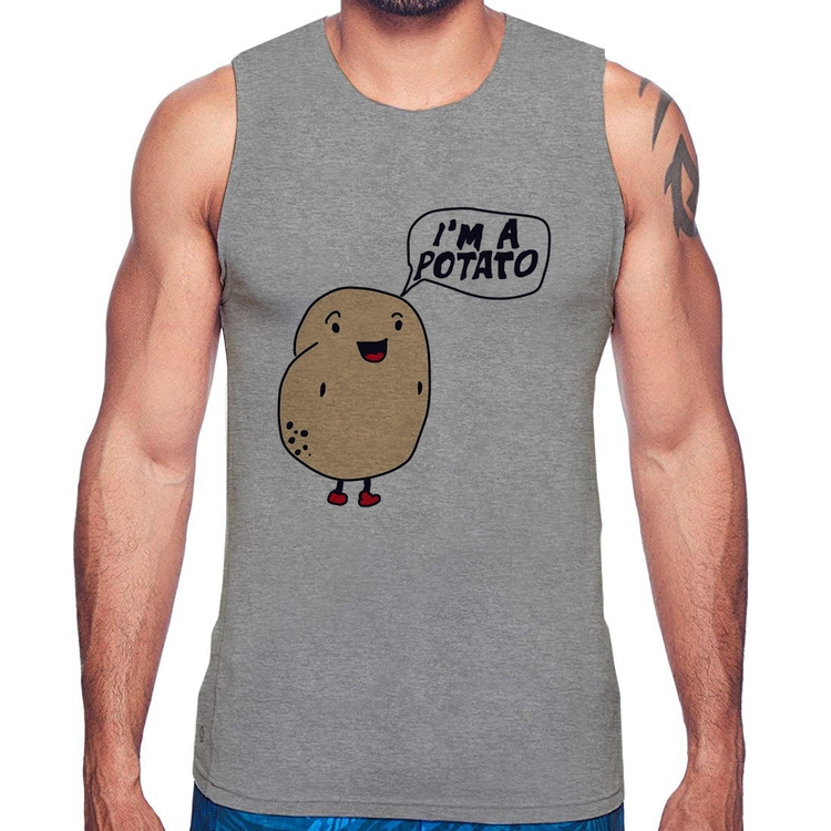Regata I'm A Potato - Cinza