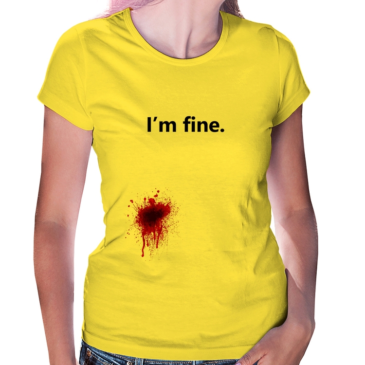 Baby Look I'm fine - Amarela