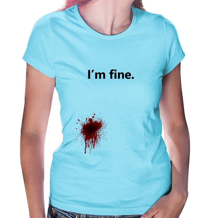 Baby Look I'm fine - Azul Bebê