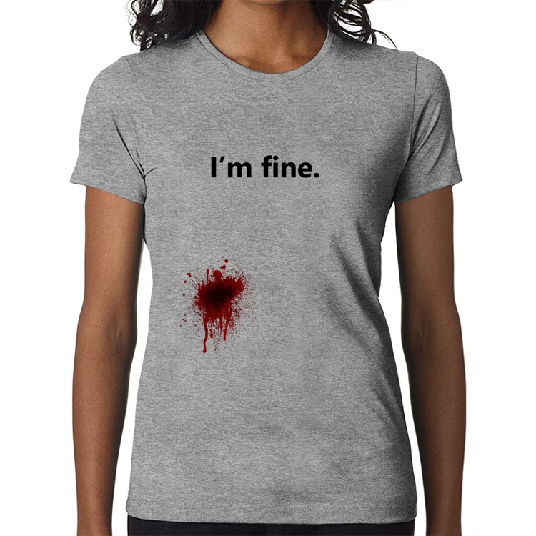 Baby Look I'm fine - Cinza