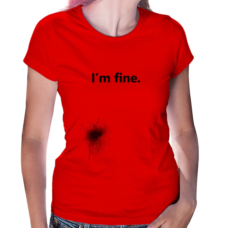 Baby Look I'm fine - Vermelha