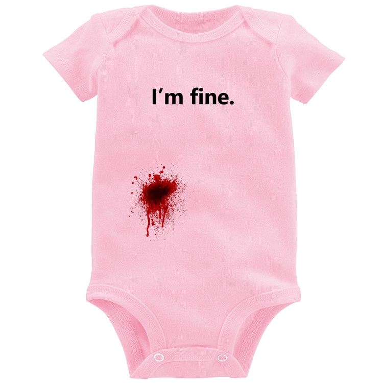 Body Bebê I'm fine - Rosa Bebê